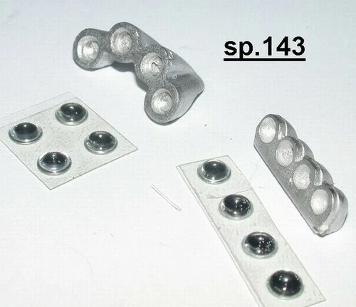 Fari In Plastica Cromata E Resina Scala 1/24 1/18 Diametro 7mm - Tron PHS27