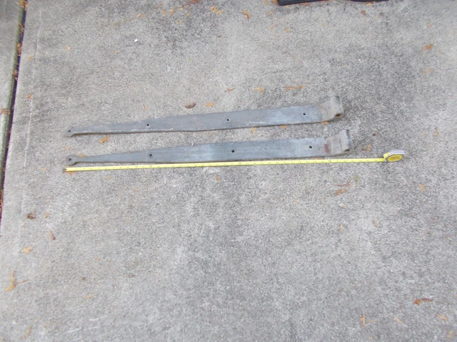 Pair Of Heavy Iron Barn Door Strap Hinges Approx. 39” Long x 2 3/4" Wide  Gate 5