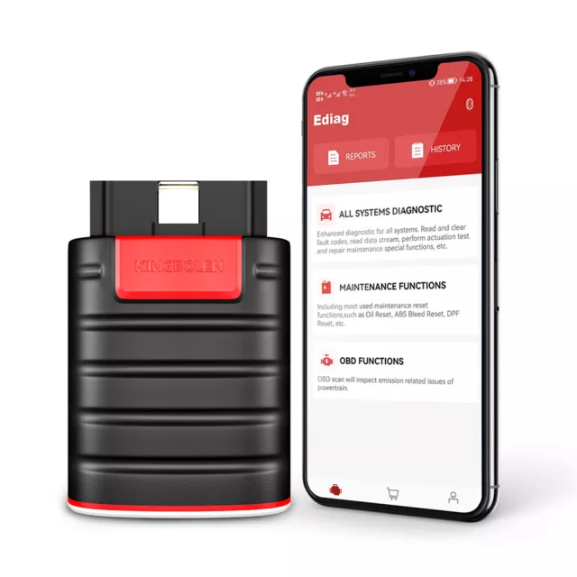 KINGBOLEN Ediag OBD2 Scanner Fehlercode Auslesegerät Diagnosegerät ECU Codierung