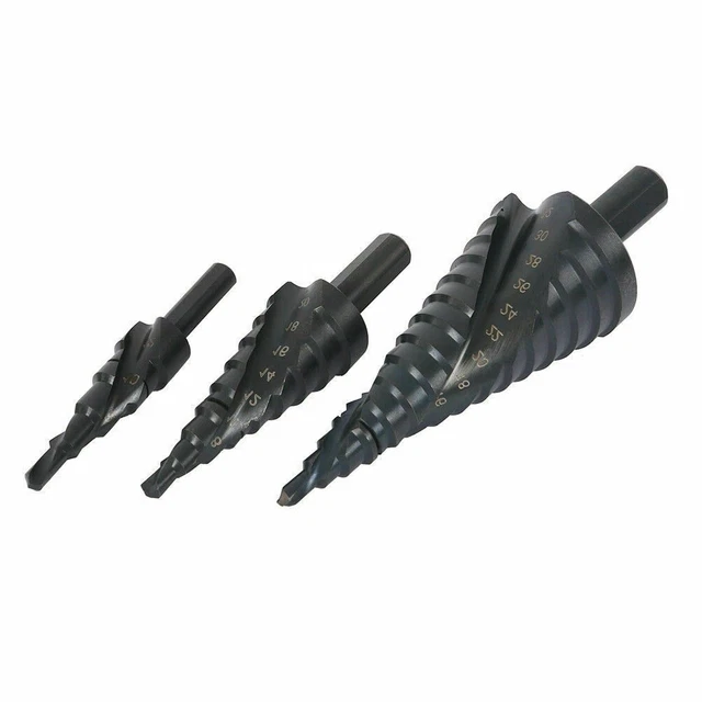 1pc Hss-Step Jeu de Forets Grand Cone Titane Embout Métal Trou Coupeur