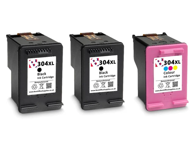 Cartouche D'encre 304 XL Couleur Et Noir Remanufacturée - Compatible HP Deskjet 2634 Et Autres - Neuf