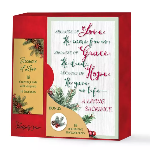 Designer Greetings Inspirational Christmas Boxed Cards, Because Of Love with ...