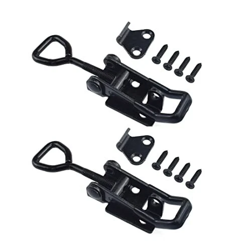 2 PCS Adjustable Metal Toggle Latch Clamps Heavy Duty Quick Release Hasp Latch w
