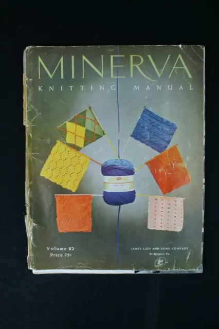 Minerva Knitting Manual #82 1951 1st Edition Vintage Knitting Book 80 pgs