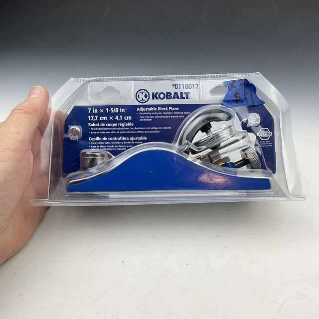 KOBALT 7“ X 1 5/8“ Adjustable Block Plane For Planning End Grain