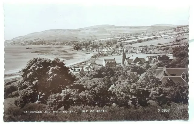 Sandbraes & Whiting Bay Isle of Arran Scotland Real Photo Vintage Postcard