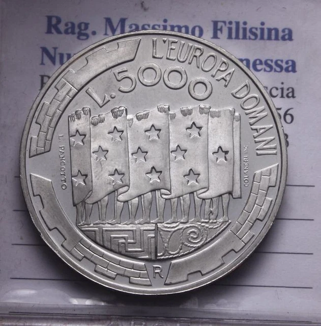 NL*SAN MARINO  5000 LIRE ARGENTO 1999 EUROPA DOMANI come da foto