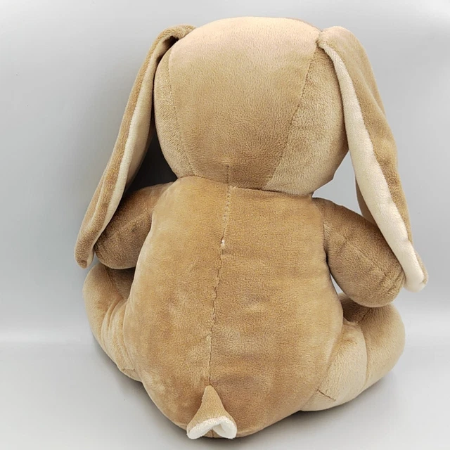 Grand Doudou peluche lapin beige marron blanc pois PEPCO - 32749 2