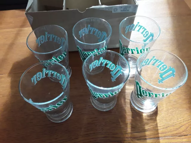 Lot de 6 verres Perrier Neuf   En Boite