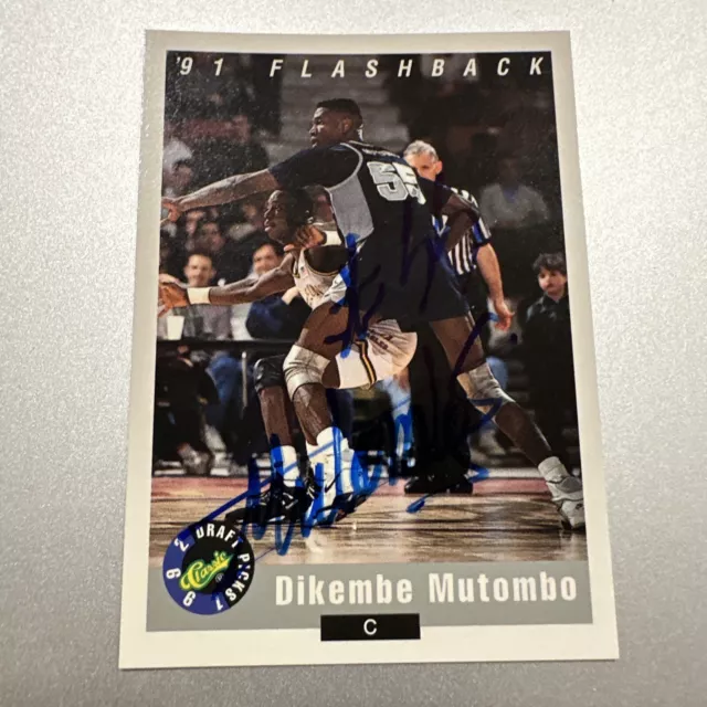 Dikembe Mutombo 1991-92 Classic Draft Picks Rookie Rc Autograph Auto