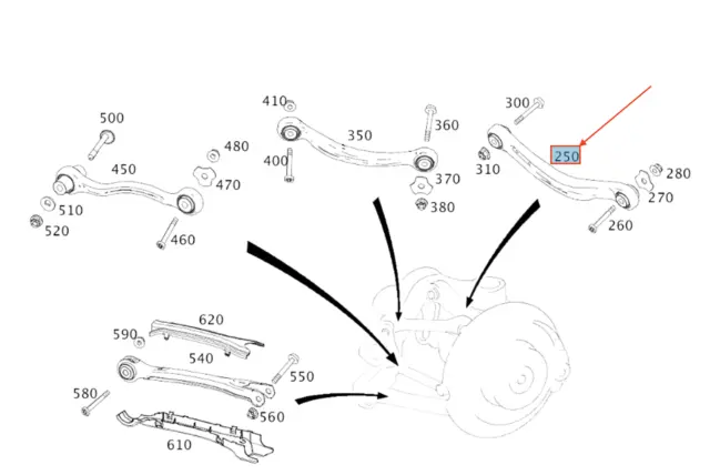 Neuf Mercedes-Benz E W213 Arrière Droit De Cambrure D'essieu Droit A2133505007