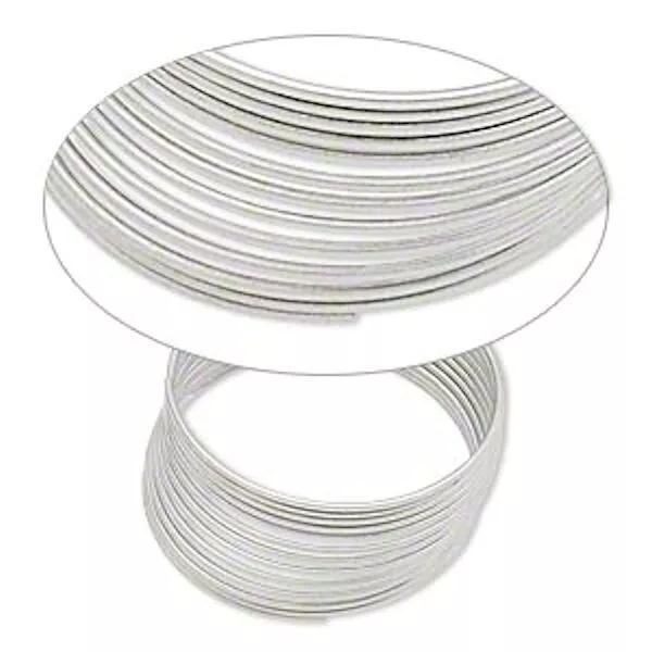 Memory Wire, Silver Plated Stainless Steel 2 1/4" Round Bracelets 1 Oz(70 Loops)