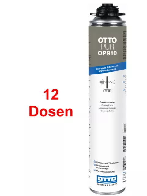 Ottopur OP910 12x750ml Aérosol Mousse Avec Très Bon Autoportante Et