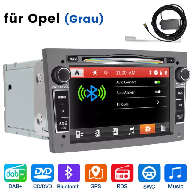 "Radio de coche DVD GPS NAVEGACIÓN para Opel Astra Corsa C/D Vectra C Zafira B Signum 7" 2DIN" GPS