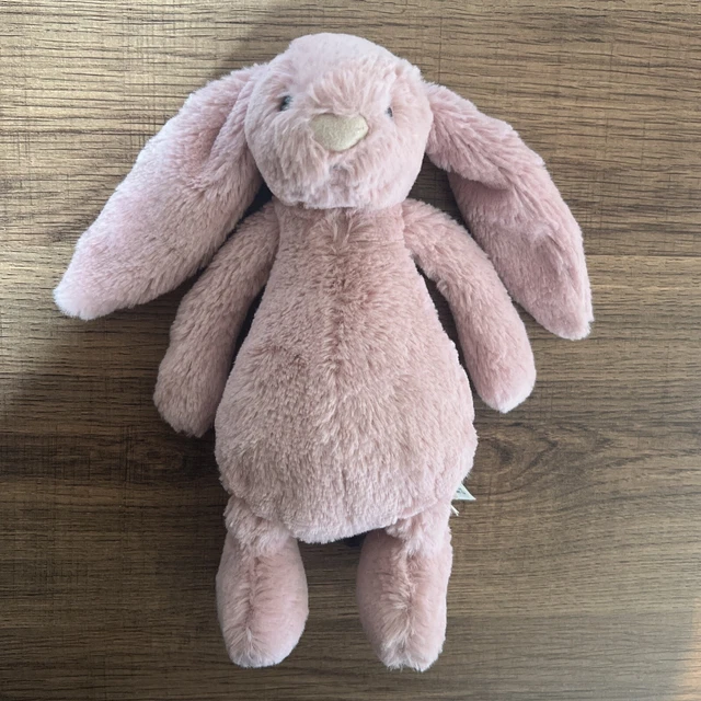 JELLYCAT LONDON SMALL Bashful Pink Tulip Bunny Rabbit Soft Comforter