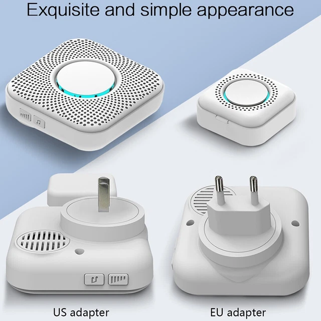Doorbell Transmitter Plug-type Power Supply Wireless Doorbell 2 PCS/Set