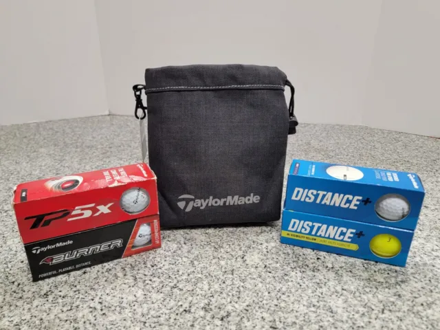 TaylorMade Golf Balls, Distance+, TP5x, Burner, in TaylorMade Bag a-x