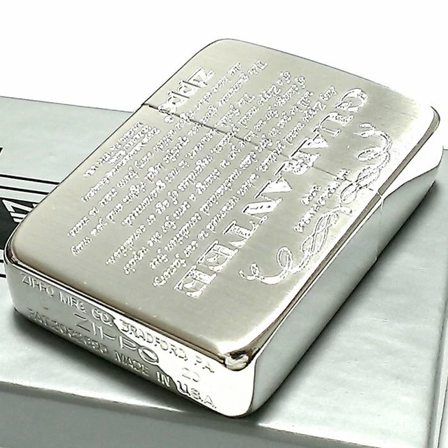 Zippo 1941 Reprint Replica Guarantee Silver Satin Oil Lighter Brass Japan 3