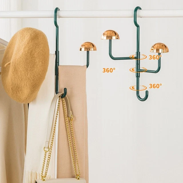 360 Rotation Scarf Hook Mushroom Shape Coat Cap Bag Hook Scarf Hat Storage