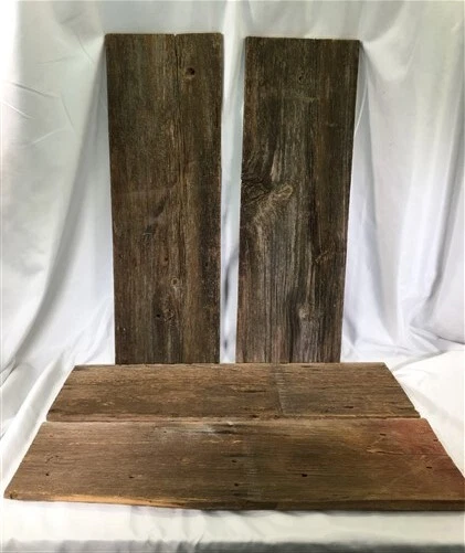 4 Barn Wood Reclaimed Planks, Wall Siding Boards, Lumber Floating Shelf A11, 2