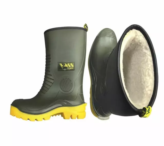 VASS Tex Fleece Lined Wellie Short Waterproof R Boot Welly - All Sizes