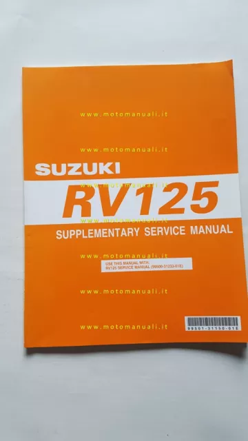 Suzuki RV 125 AGGIORNAMENTO 2006 manuale officina INGLESE originale