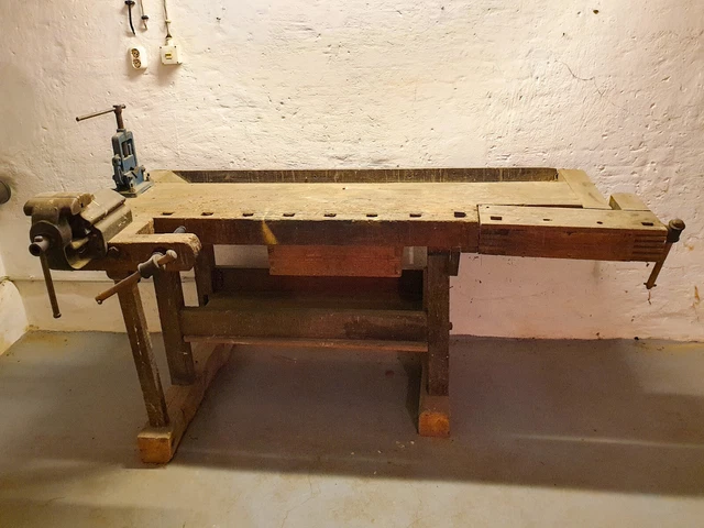 ALTE WERKBANK/HOBELBANK AUS Holz antik vintage gebraucht EUR 550