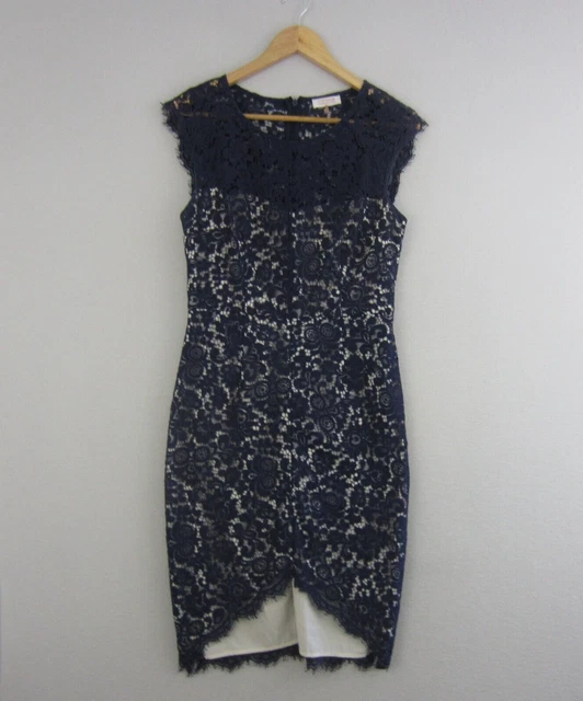 knee length dresses for ladies Eva Lace Gown in Blue | Formal Lace Evening Gown main image 1