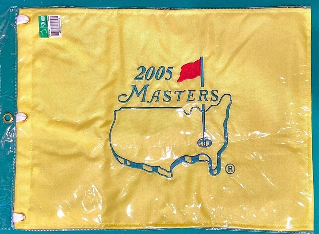 2005 Masters PGA Golf Flag Tiger Woods Win and Jack Nicklaus Last Tournament