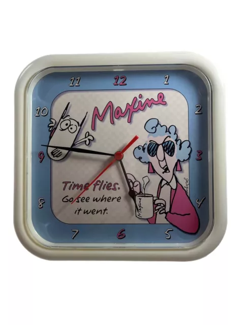 Hallmark  MAXINE  Times Flies. Go See Where It Went Clock  Funny Saying Snarky