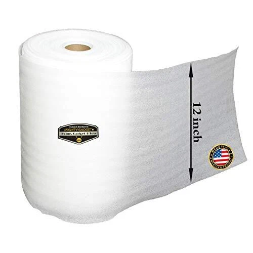 (R) 12 Wide X 300 Length (Inch) - 25 Feet Foam Wrap Rolls for Moving Packing F
