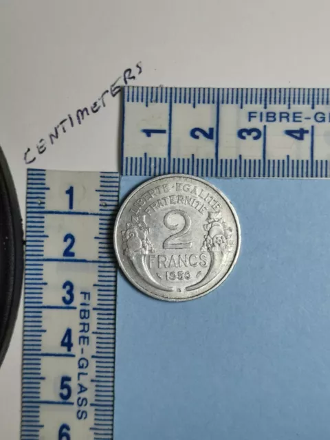 Aluminium 2 Franc coin 1950 (B) France