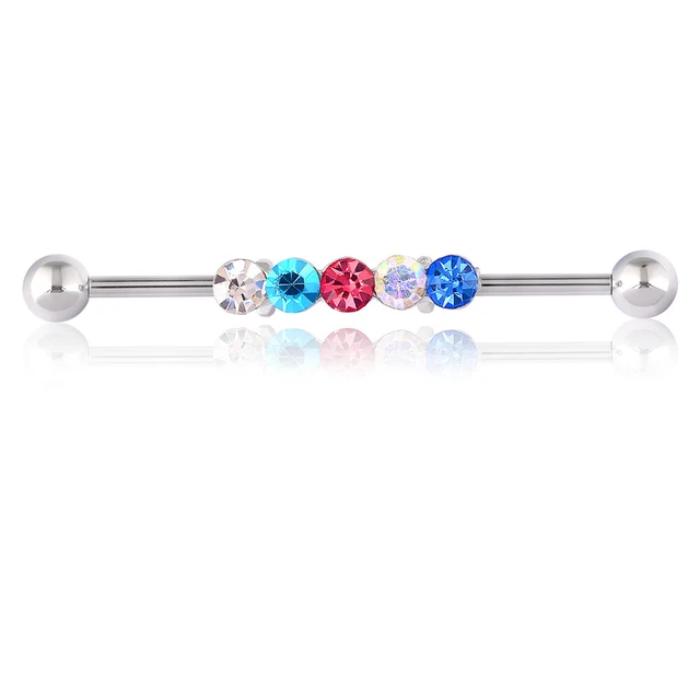 Industrial Scaffold Barbell Ear Piercing Bar Surgical Steel Earring Body Jewelry