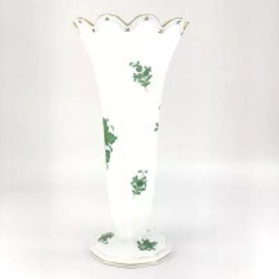 Herend Apony Green Series Flower Vase Floral Pattern 07075-0-001AV white Ceramic 2