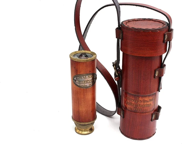 Pirate Brass Telescope, Spyglass Collapsible Monocular Decorative Telescope with