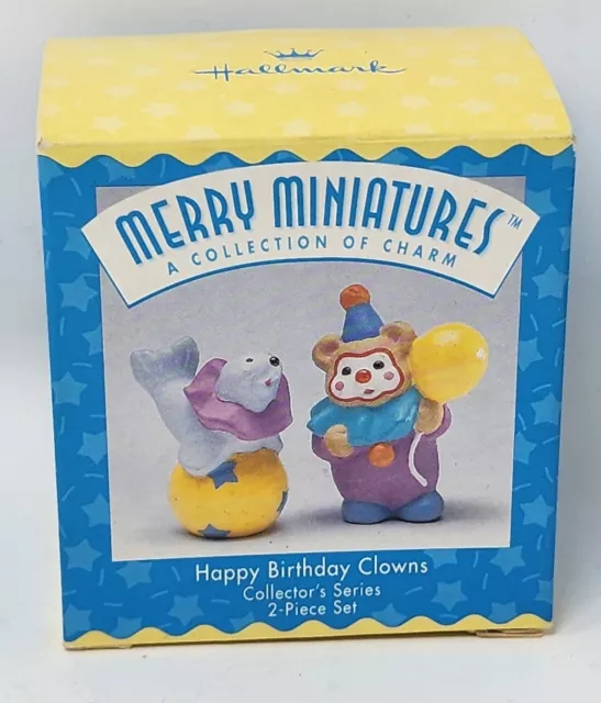 Hallmark Merry Miniatures A Collection Of Charm Collector Happy Birthday Clowns