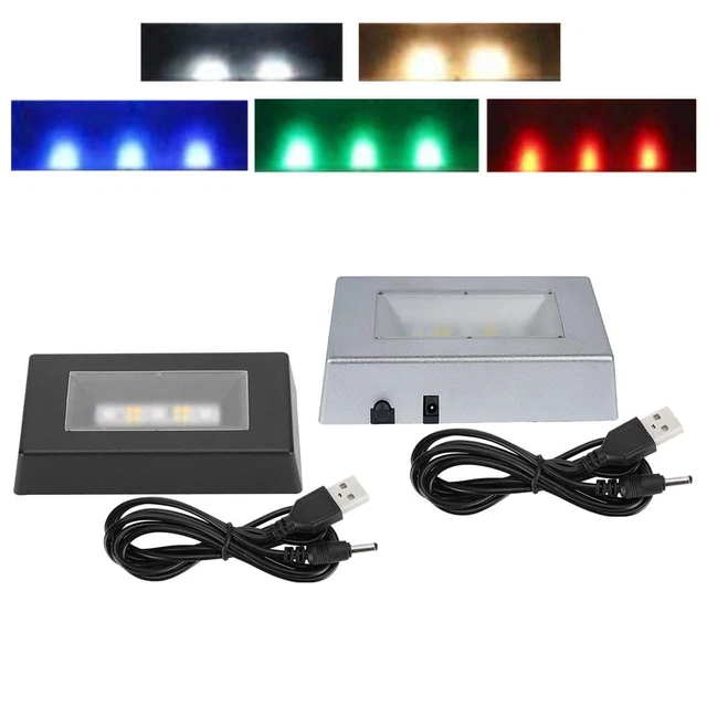 3D LIGHT BASE Rectangle Display Stand for Glass Art Crystal Display £10 ...