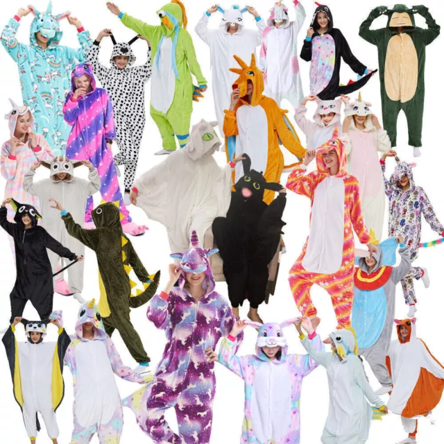 Unisex Pyjama Pajamas Kigurumi Onesie11 Adult Animal Xmas Cosplay Costume New