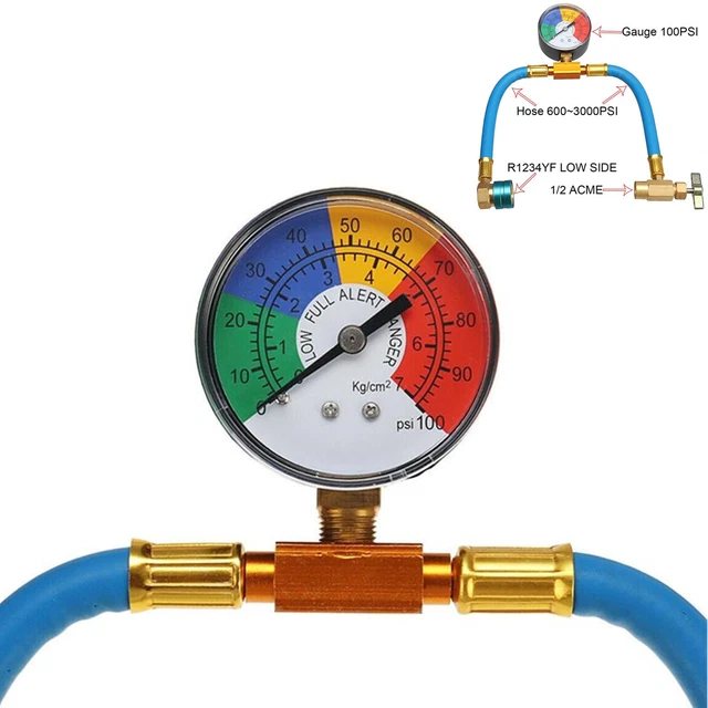 R1234YF Charging Refrigerant Hose Kit Fit For Car Air-Condition Manifold Gauge