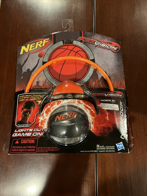 Nerf Fire Vision Nerf Mini Basketball & Hoop Set Kids Toy Game, BRAND NEW