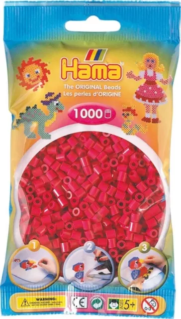 1 000 perles standard MIDI (Ø5 mm) rouge vin