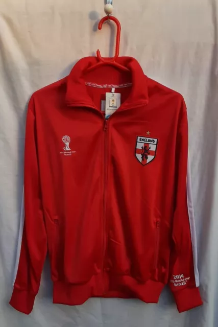 England Red Tracksuit Top Official BNWT Brazil 2014 Size Small