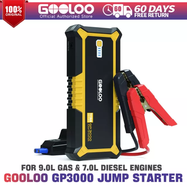 GOOLOO 3000A Car Jump Starter 12V SuperSafe Battery Booster Charger Portable AU