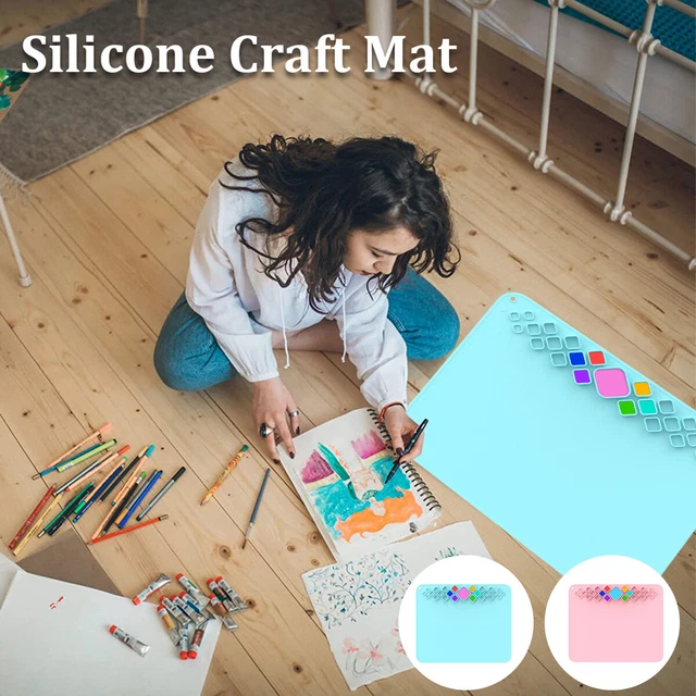 Silicone Craft Mat Silicone Painting Sheet with Palette Inch Scale TuFkJ
