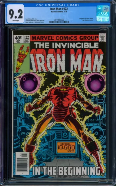Invincible Iron Man #122 CGC 9.2 NM- Wp Marvel Comics Bronze 1979 Origin Retold