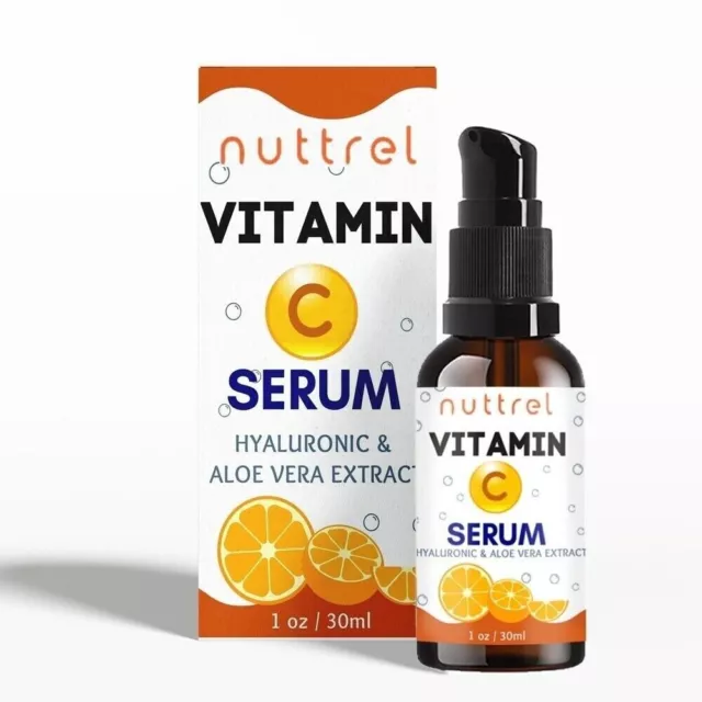 Sérum éclaircissant à la vitamine C pour le visage avec acide hyaluronique...