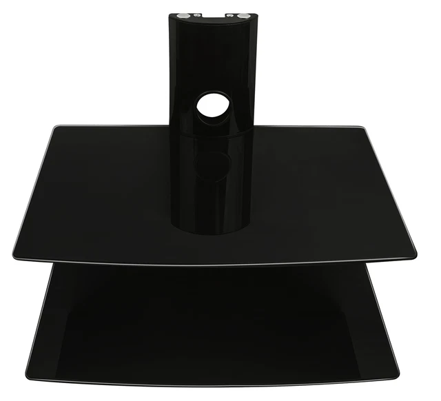 Floating Wall Mounted Shelf | 44 lbs Weight Capacity | 2 Shelves Tempered Glass