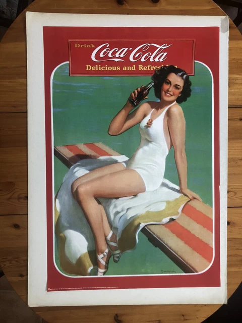 Coca Cola, Vintage Advertisement ,Rare 1997 Poster