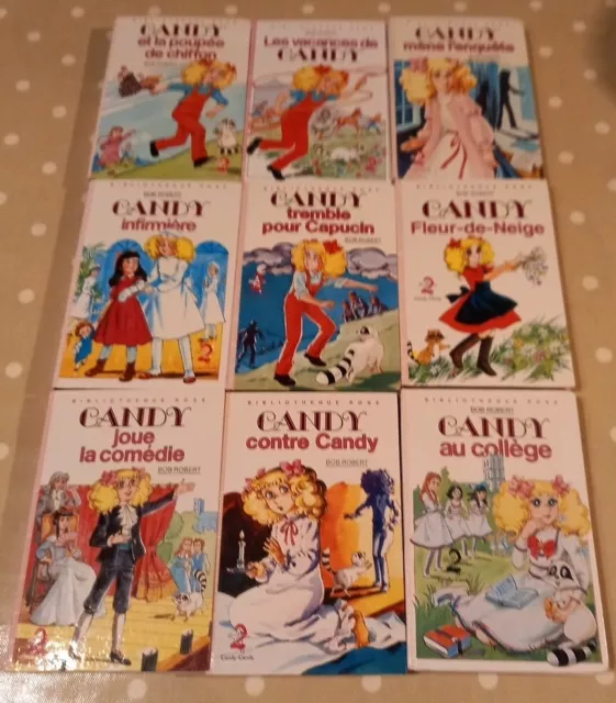 lot de 9 livres Candy Bibliothèque rose Bob Robert Hachette Livre Enfant