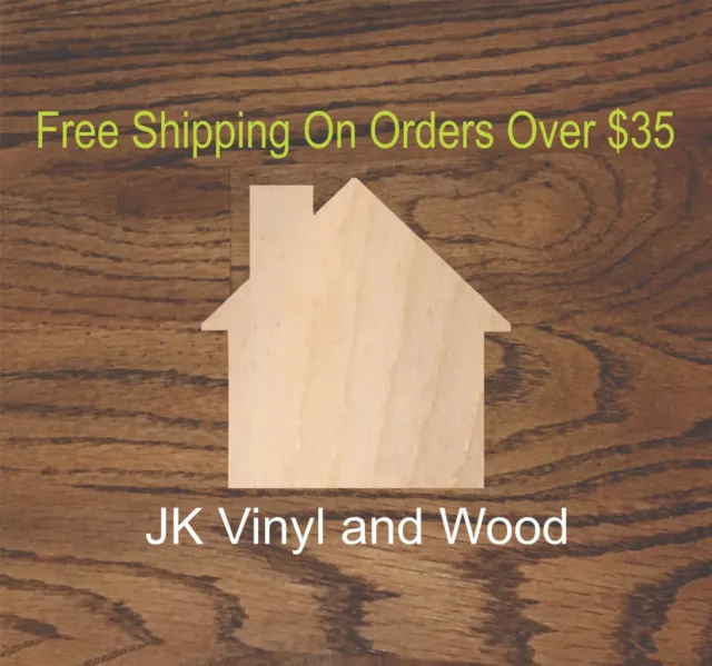 House, Laser Cut Wood, Wood Cutout, Crafting Supply, Handmade,  A401